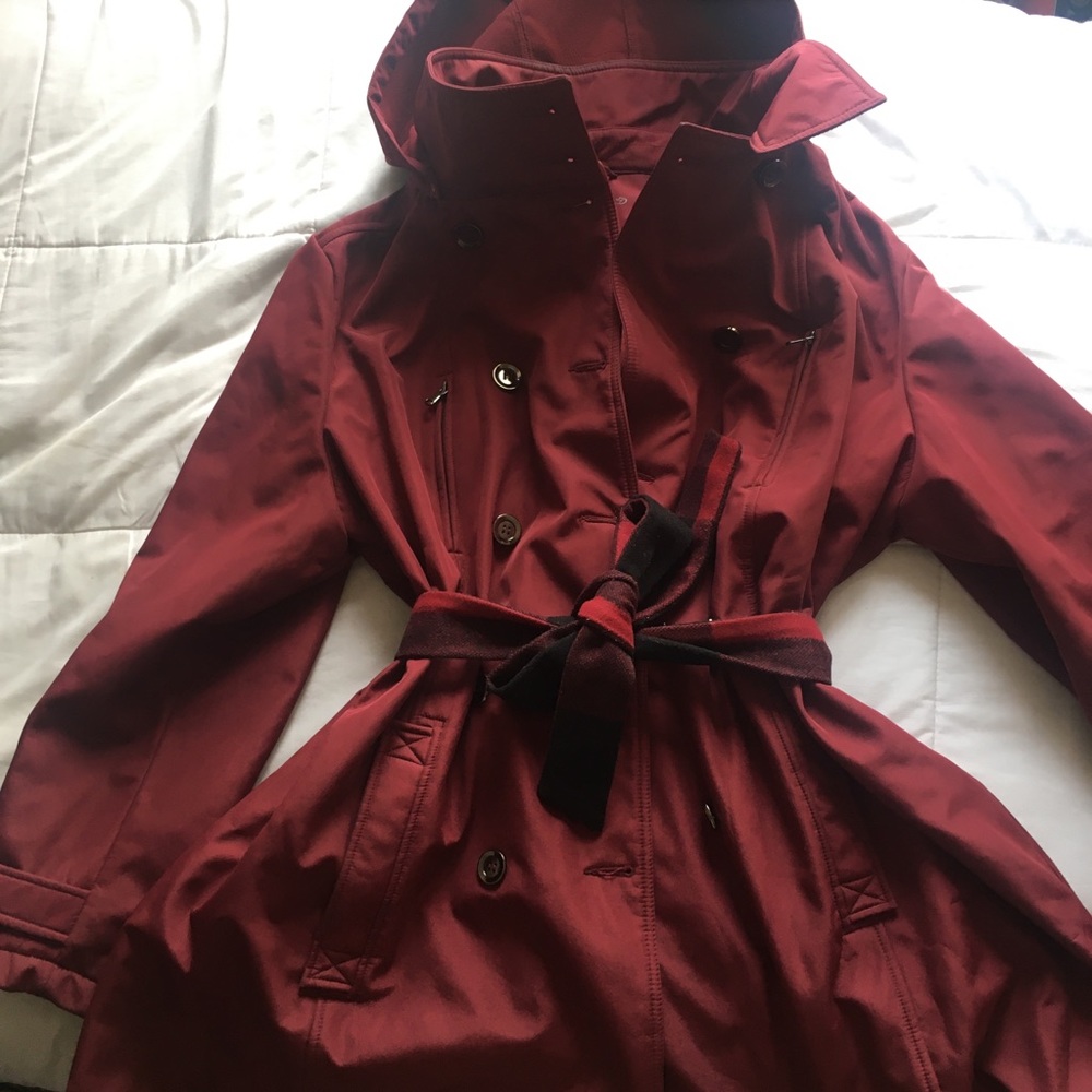 Water Resistant Red Trenchcoat
